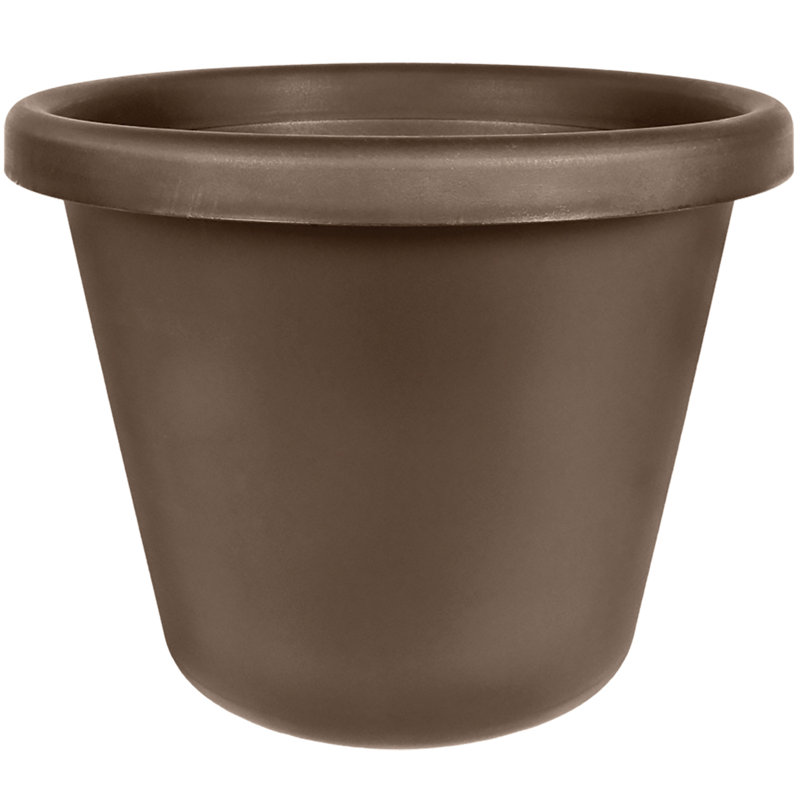 Chocolate Tapered Traditional Indoor Outdoor Planter
