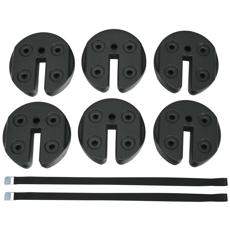 Black Plastic Water-Filled Weight Plates for Canopy Tent