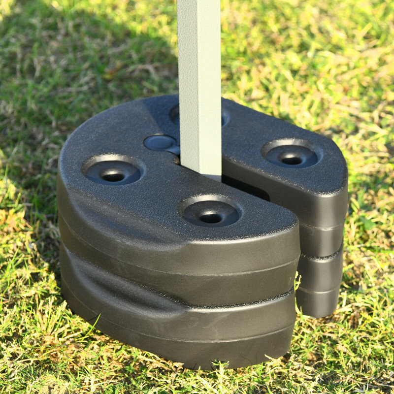 Black Plastic Water-Filled Weight Plates for Canopy Tent