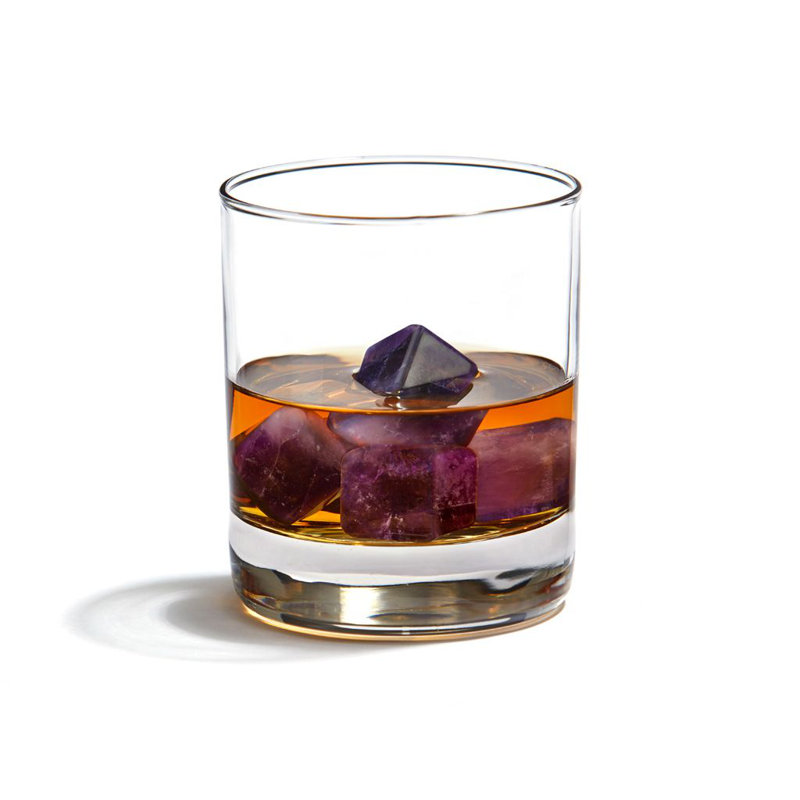 Amethyst Gemstone Whisky Cooling Cubes Set of 6