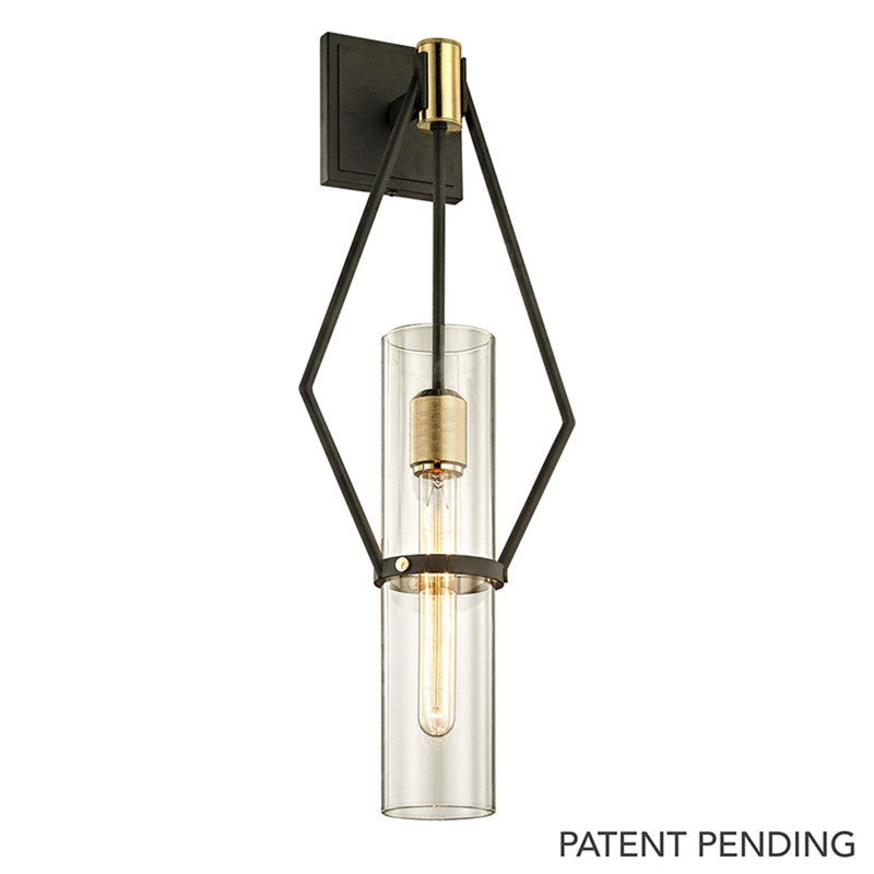 Raef Brass and Bronze Contemporary Wall Sconce