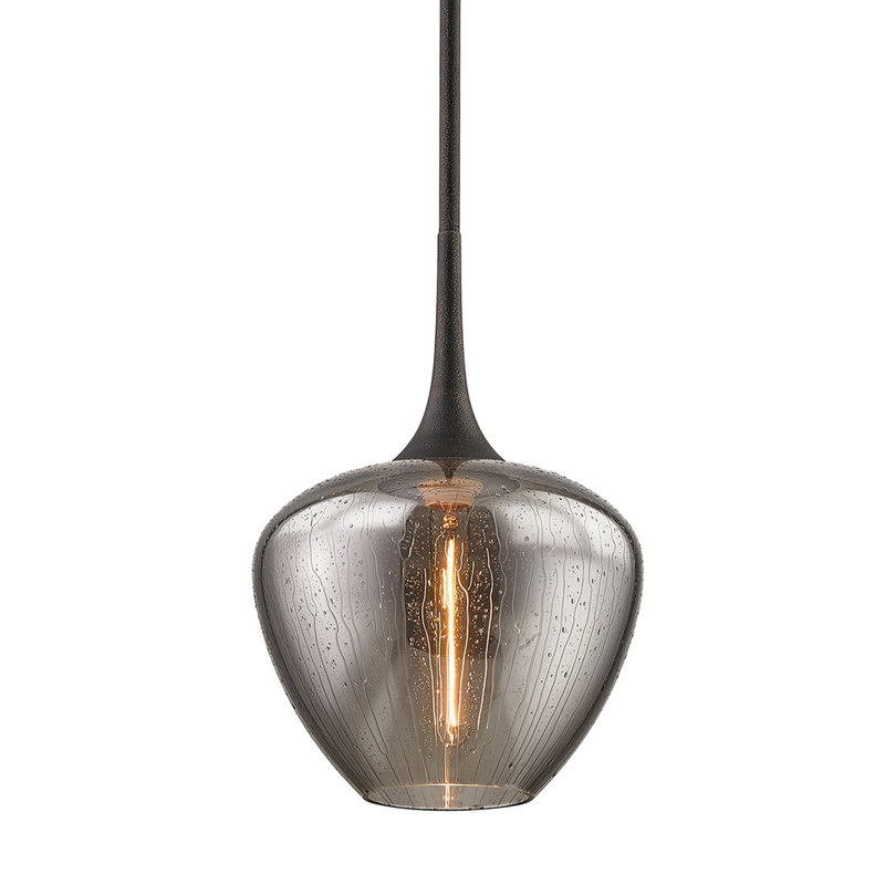 Vintage Bronze Glass 17.5" Pendant Light