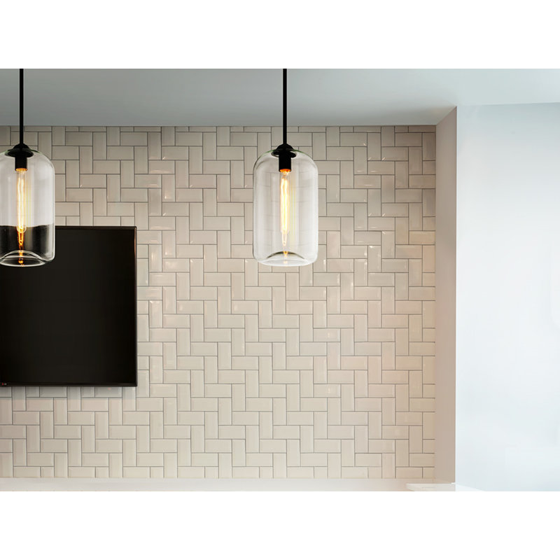 Clear Glass and Black Nickel Contemporary Pendant Light