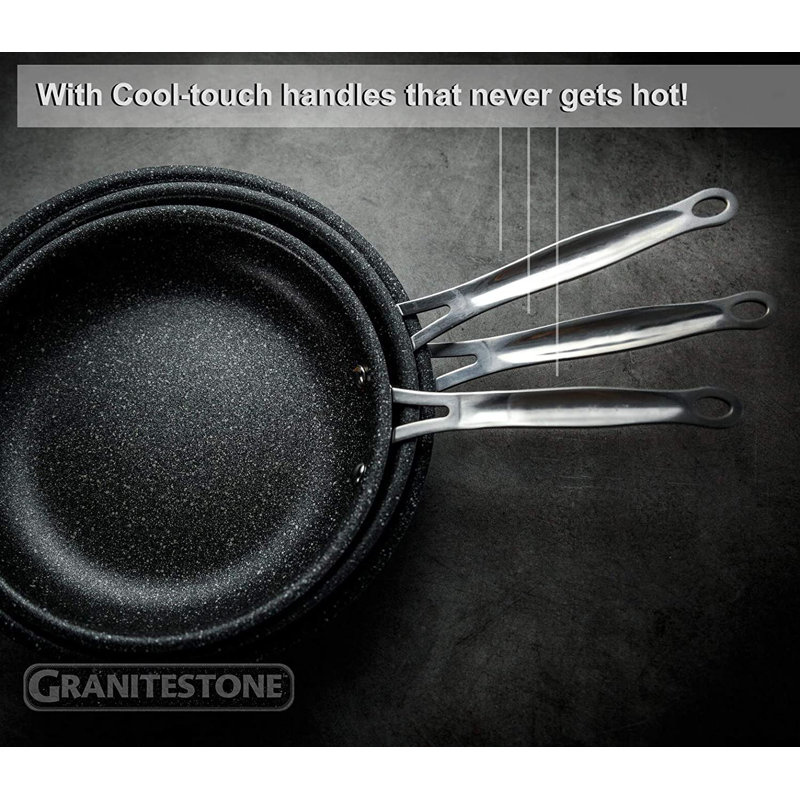 GraniteStone 19" Aluminum Frying Pan with Ceramic Non-Stick Coating