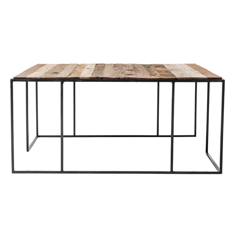 Rustika Black and Brown Solid Wood Nesting Coffee Table Set