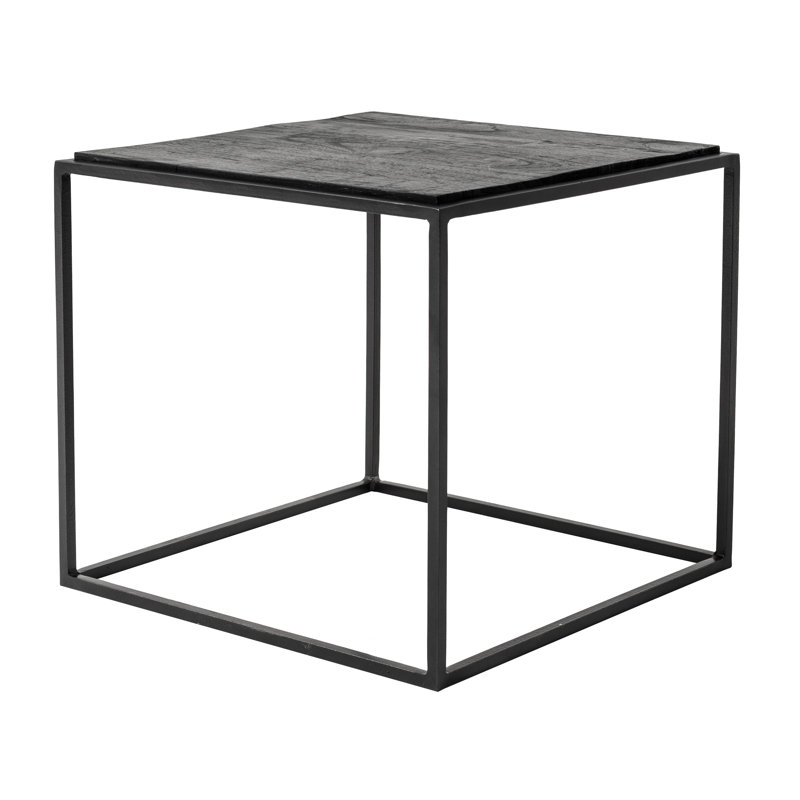 Rustika Black and Brown Solid Wood Nesting Coffee Table Set
