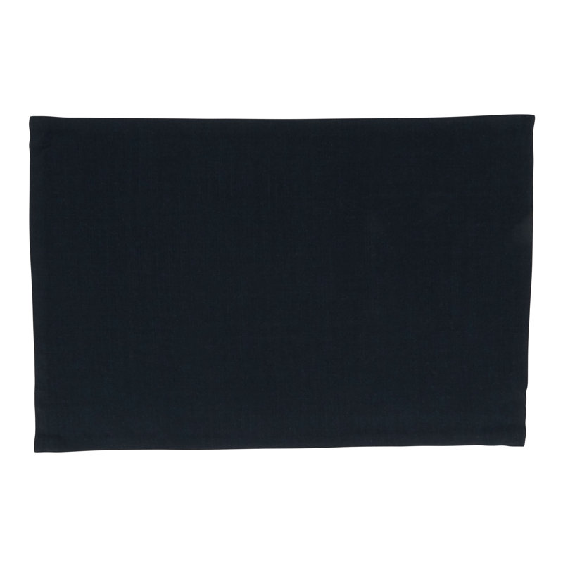 Gray Cotton Plaid Rectangle Placemats, Set of Four