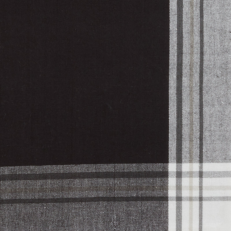Gray Cotton Plaid Rectangle Placemats, Set of Four