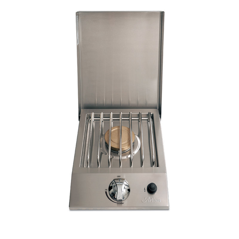 12'' Stainless Steel Propane Drop-In Side Burner