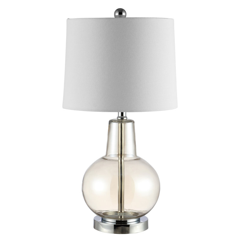 Atlas 16" Mercury Luster Glass Contemporary Table Lamp
