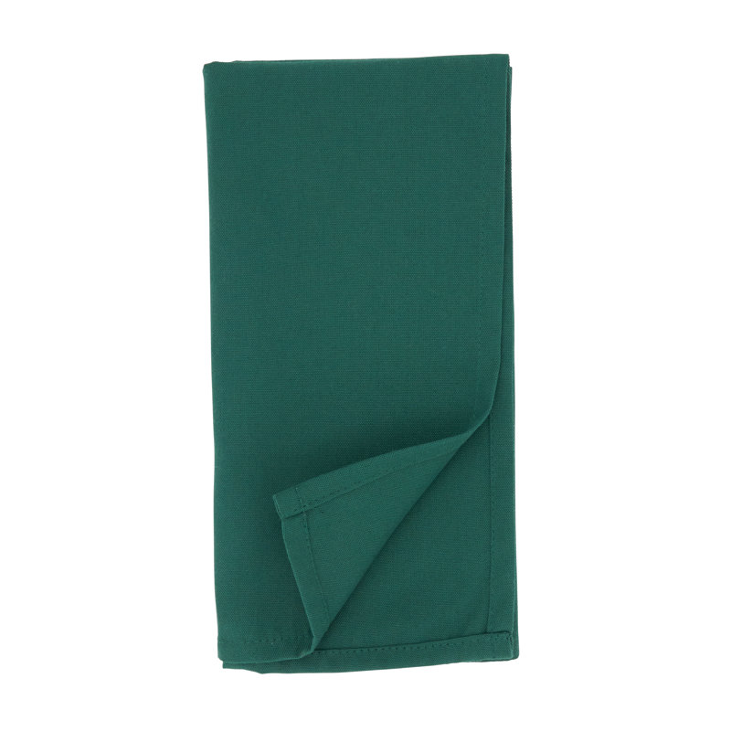Jasper Green Polyester Square Dinner Napkins Set of 12