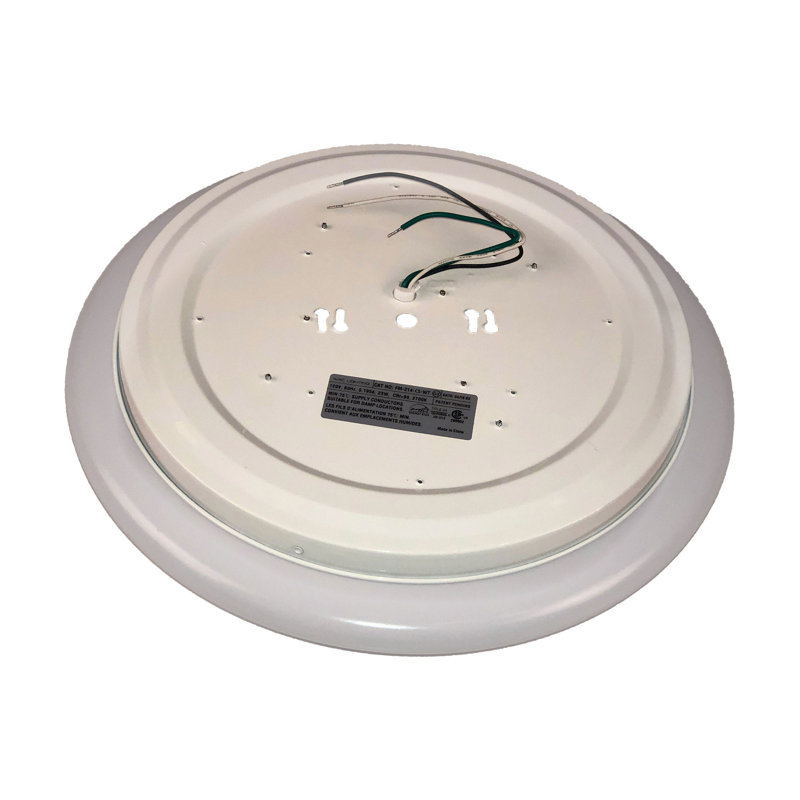 Glo 14in Energy Star Certified LED Flush Mount in White