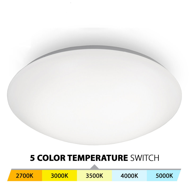 Glo 14in Energy Star Certified LED Flush Mount in White