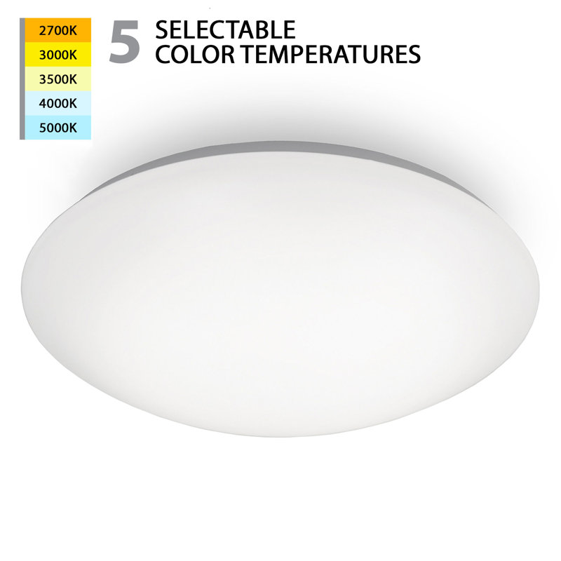 Glo 14in Energy Star Certified LED Flush Mount in White