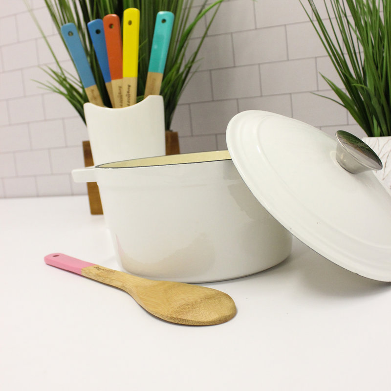 Neo 3Qt White Enameled Cast Iron Round Dutch Oven