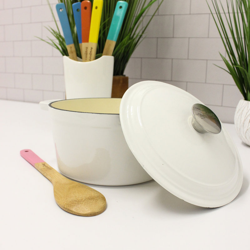 Neo 3Qt White Enameled Cast Iron Round Dutch Oven