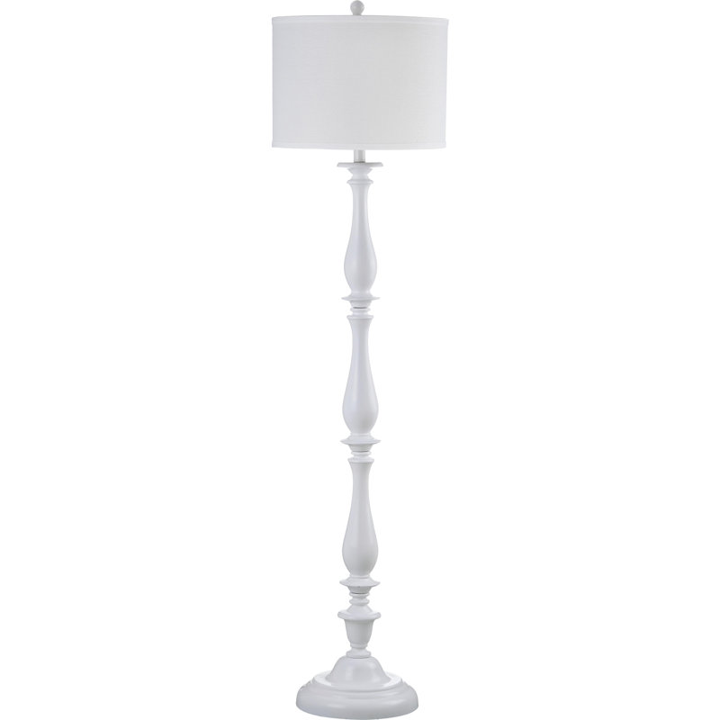 Bessie 62'' White Traditional Candlestick Floor Lamp