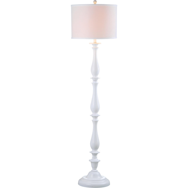 Bessie 62'' White Traditional Candlestick Floor Lamp