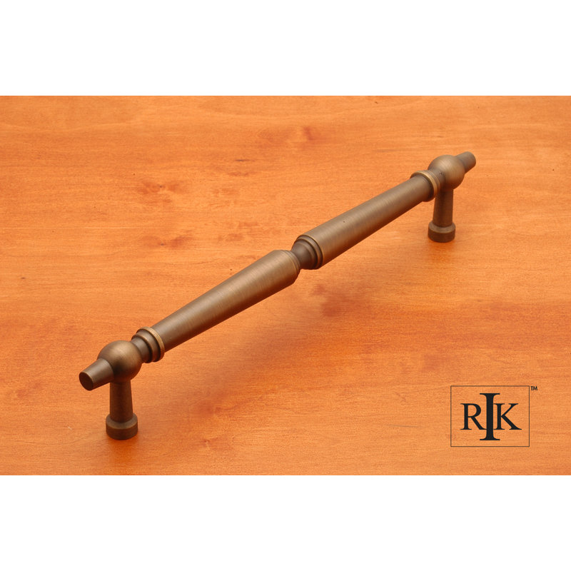 Antique English Solid Brass 12" Appliance Pull with Mounting Hardware