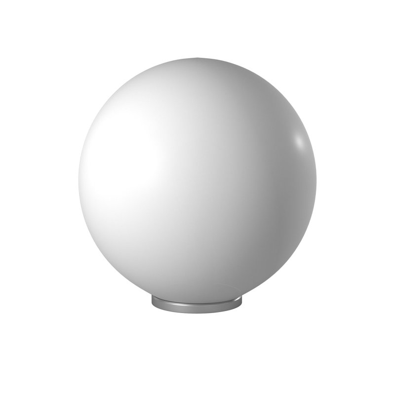 Rondo 12'' Silver Opal Glass Globe Table Lamp