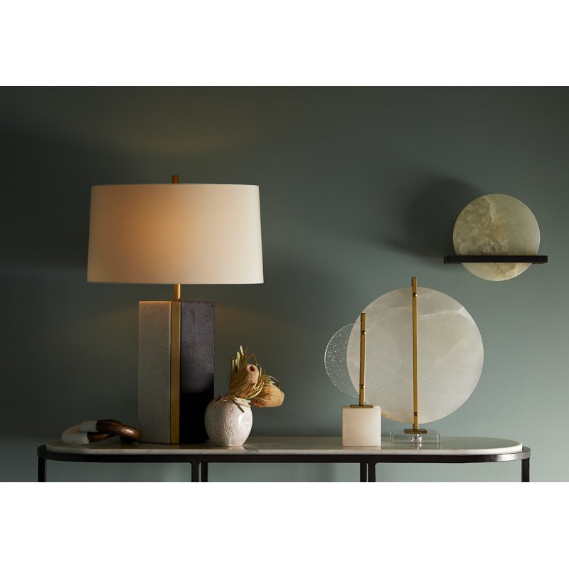 Savion Bronze and Onyx 10" Mid-Century Wall Sconce