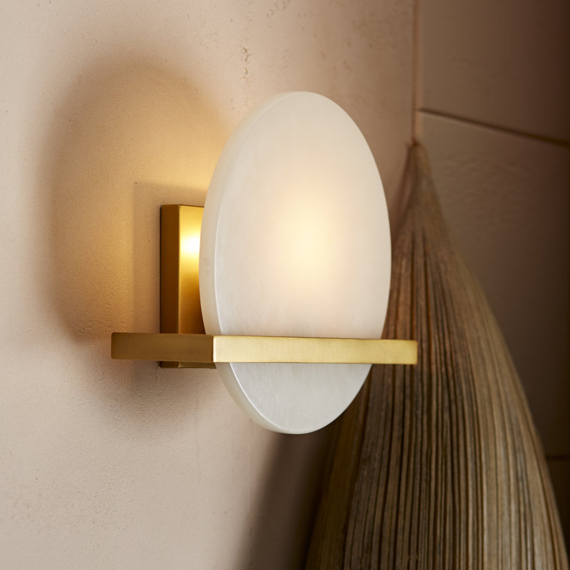 Savion Bronze and Onyx 10" Mid-Century Wall Sconce
