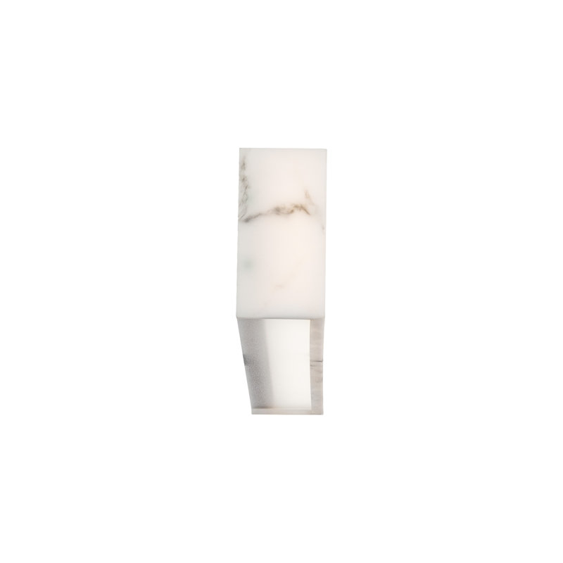 Museo 18" White Acrylic LED Bath Bar with Faux Alabaster Shade