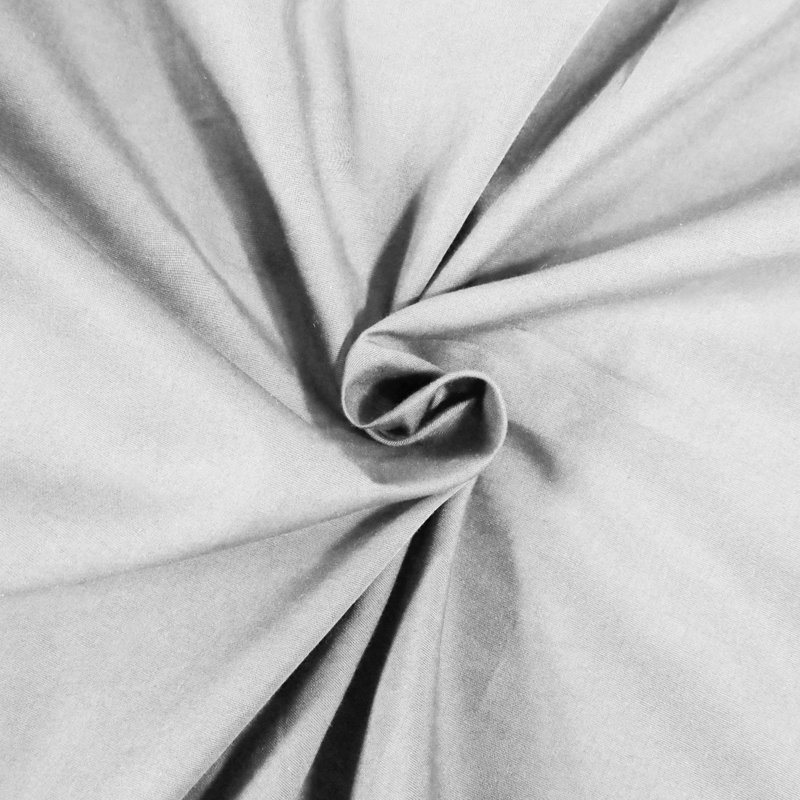 Gray Cotton Percale Full/Queen Duvet Cover Set