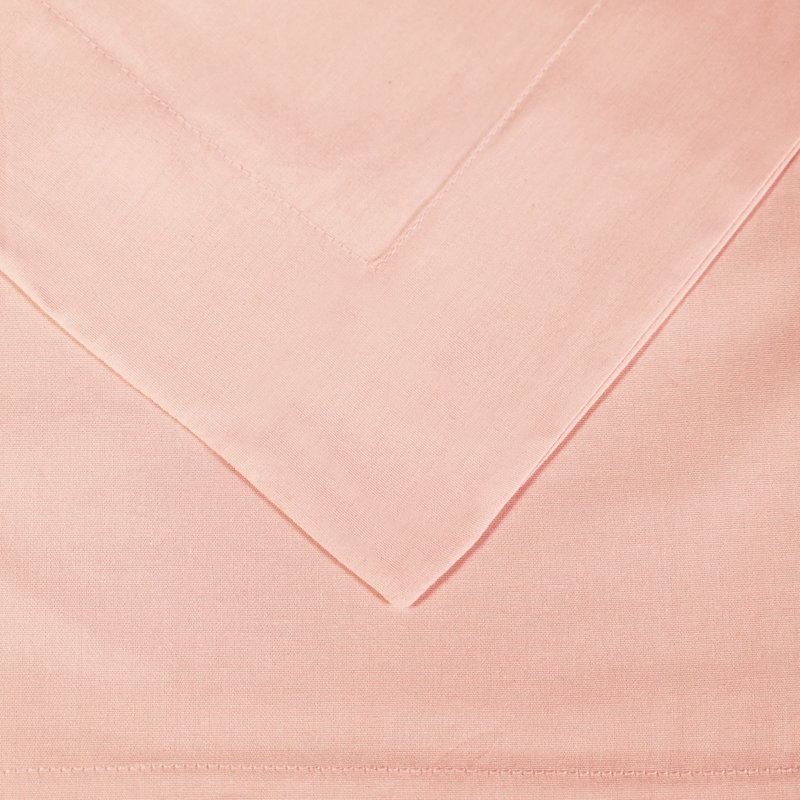 Blush Cotton Percale Full/Queen Duvet Cover Set