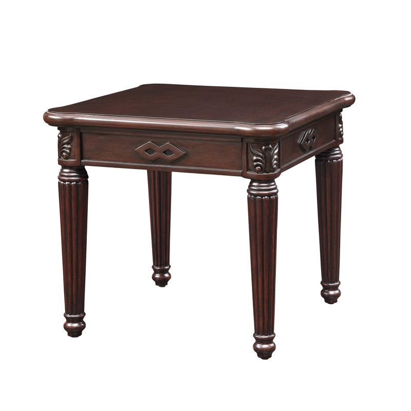Vomoldrot Traditional Walnut Finish Rectangular End Table