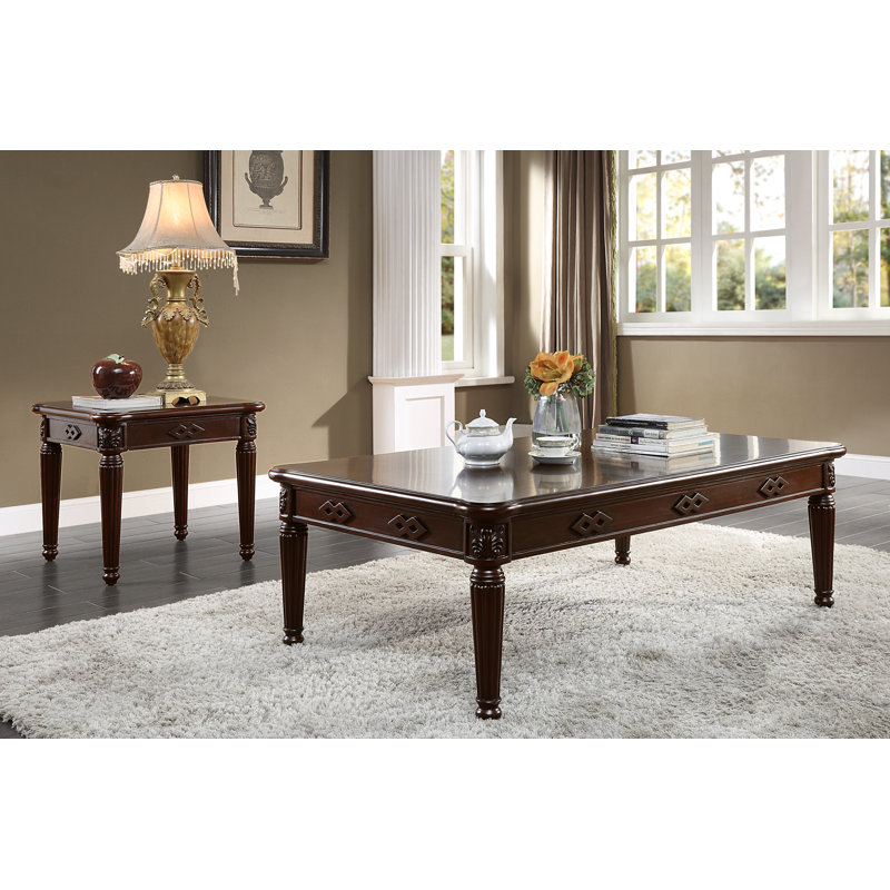 Vomoldrot Traditional Walnut Finish Rectangular End Table