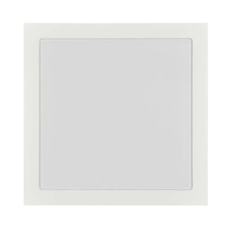 White Aluminum and Glass Square Outdoor Side Table