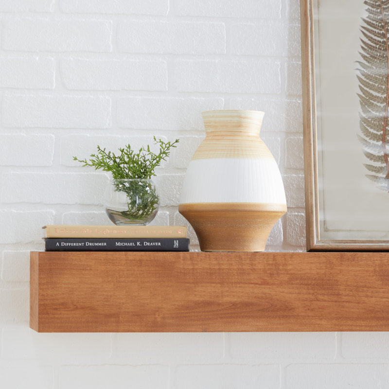 Coastal Serenity Brown and Terracotta Striped Ceramic Vase