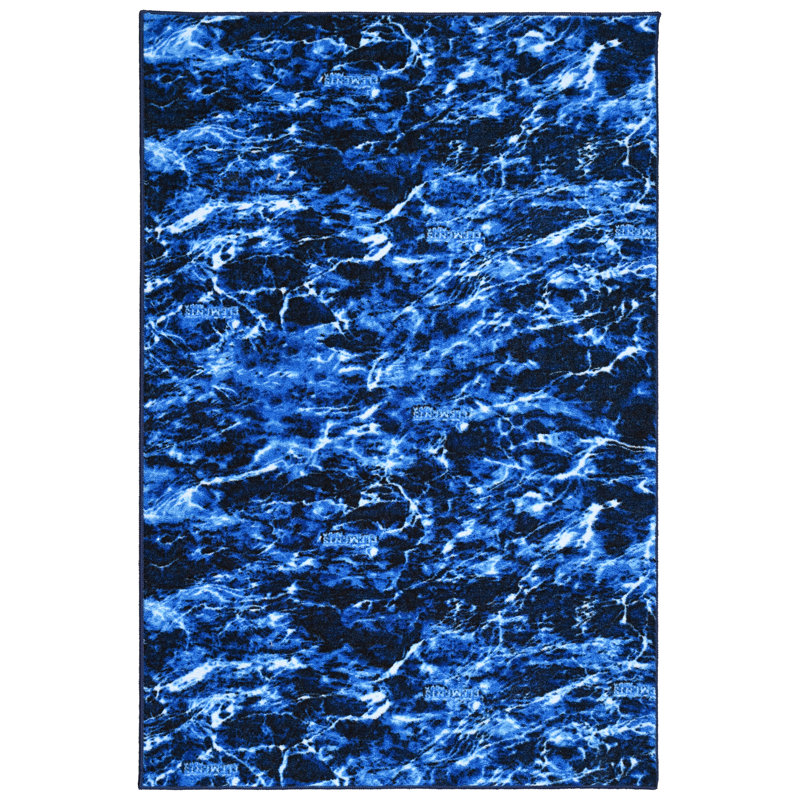 Aqua Elements Camouflage 4' x 6' Tufted Synthetic Area Rug