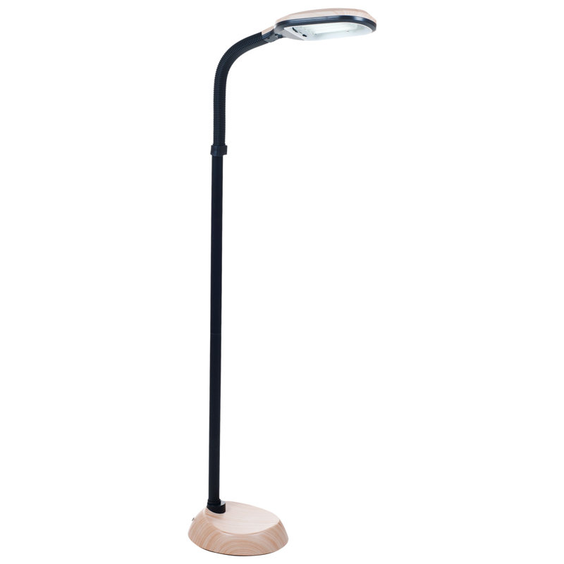 Arcadian 20'' Adjustable Arc Floor Lamp in Light Wood Grain