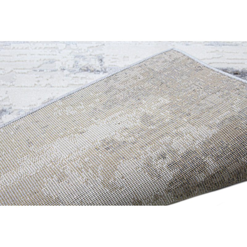 Handmade Ivory Wool & Synthetic 5' x 7' Easy Care Area Rug