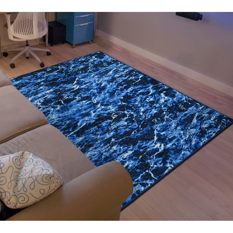 Aqua Elements Camouflage 4' x 6' Tufted Synthetic Area Rug