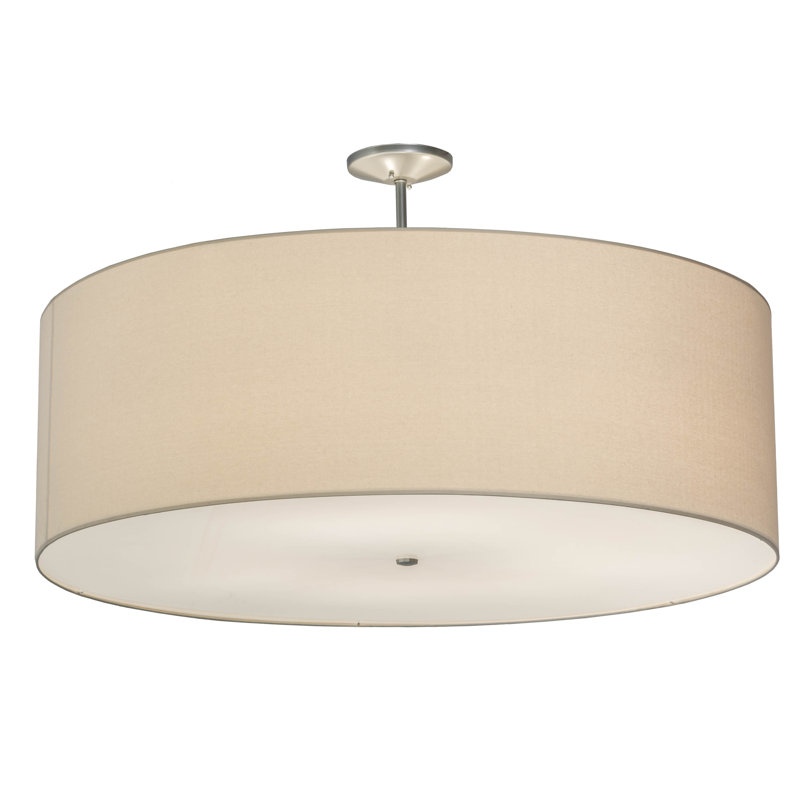 Avelien Nickel Finish 8-Light Glass LED Island Chandelier