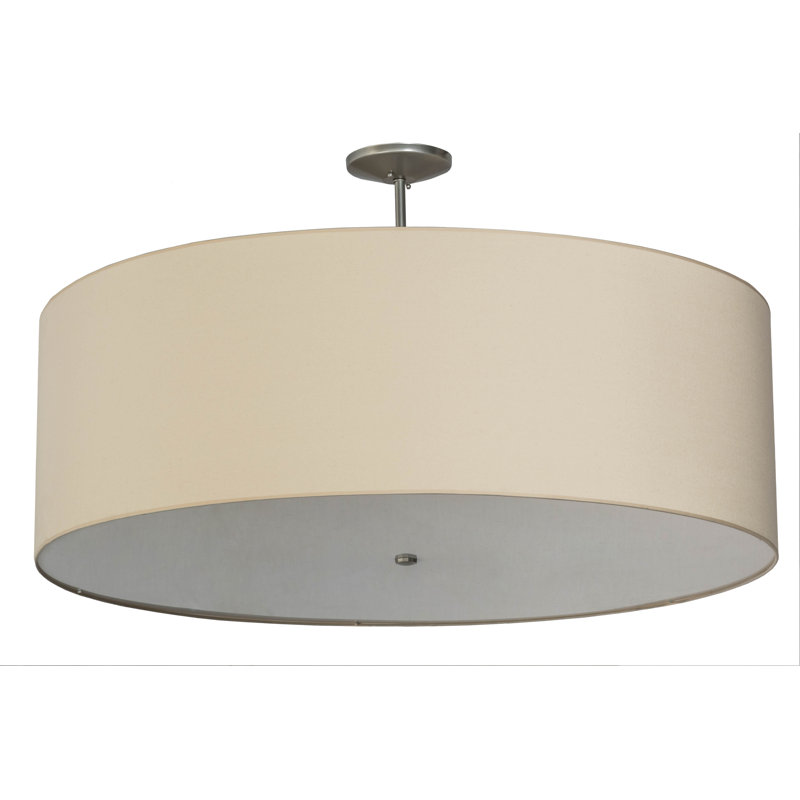Avelien Nickel Finish 8-Light Glass LED Island Chandelier