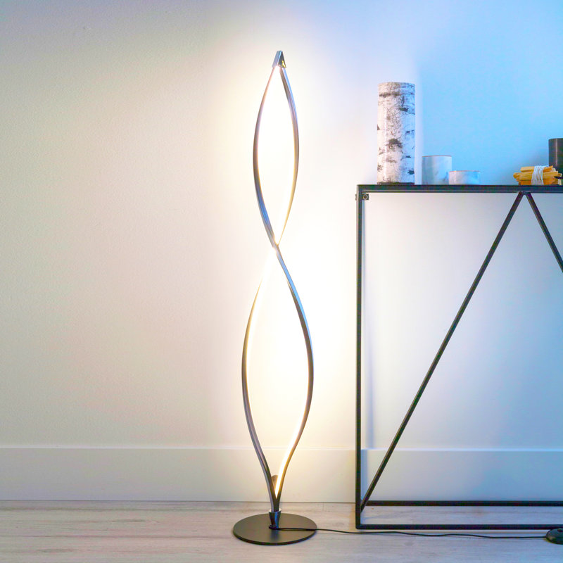 Twist 43" Black LED Floor Lamp with 3-Way Switch