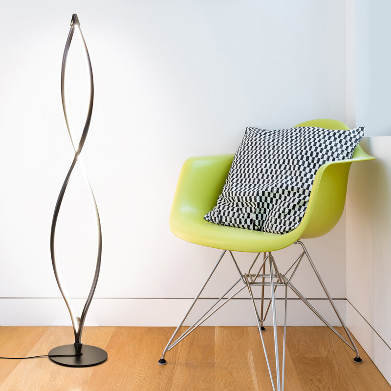 Twist 43" Black LED Floor Lamp with 3-Way Switch