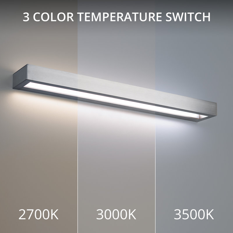 Brushed Nickel 27" Dimmable Outdoor LED Vanity Light