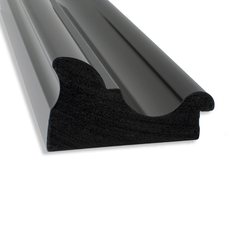 Colonial Black Rectangular Polystyrene Bathroom Vanity Mirror