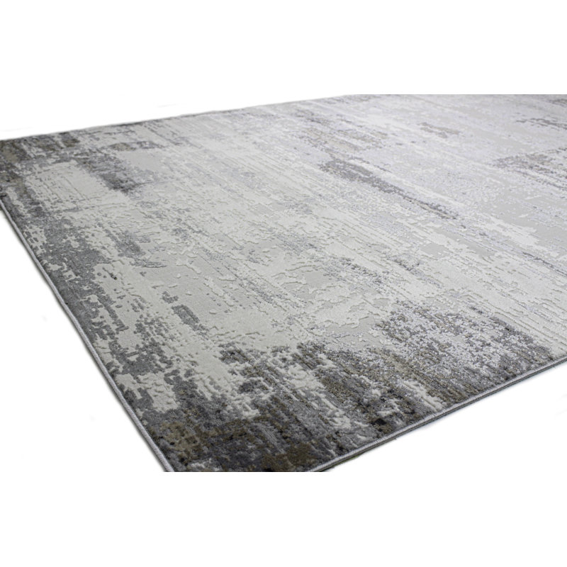 Handmade Ivory Wool & Synthetic 5' x 7' Easy Care Area Rug