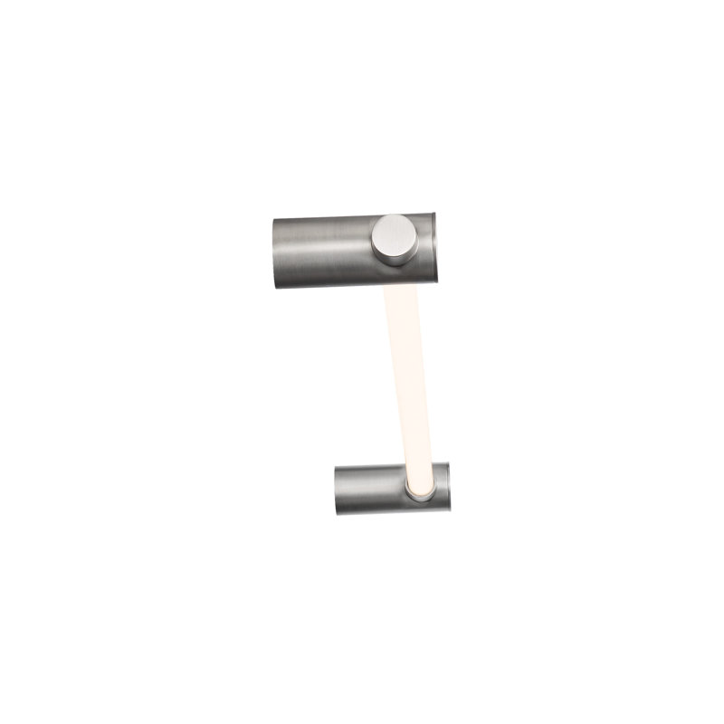 Cadence Brushed Nickel Outdoor Dimmable LED Bath Bar with Frosted Acrylic Diffuser