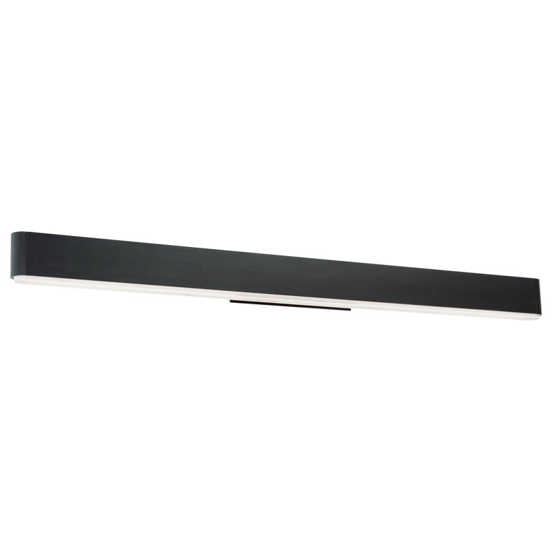 Sleek Euro-Style Dimmable Black LED Vanity Light, 36.88 in