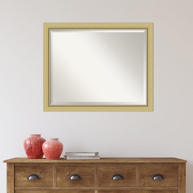 Landon Gold Rectangular Polystyrene Framed Bathroom Mirror 25.5" x 31.5"