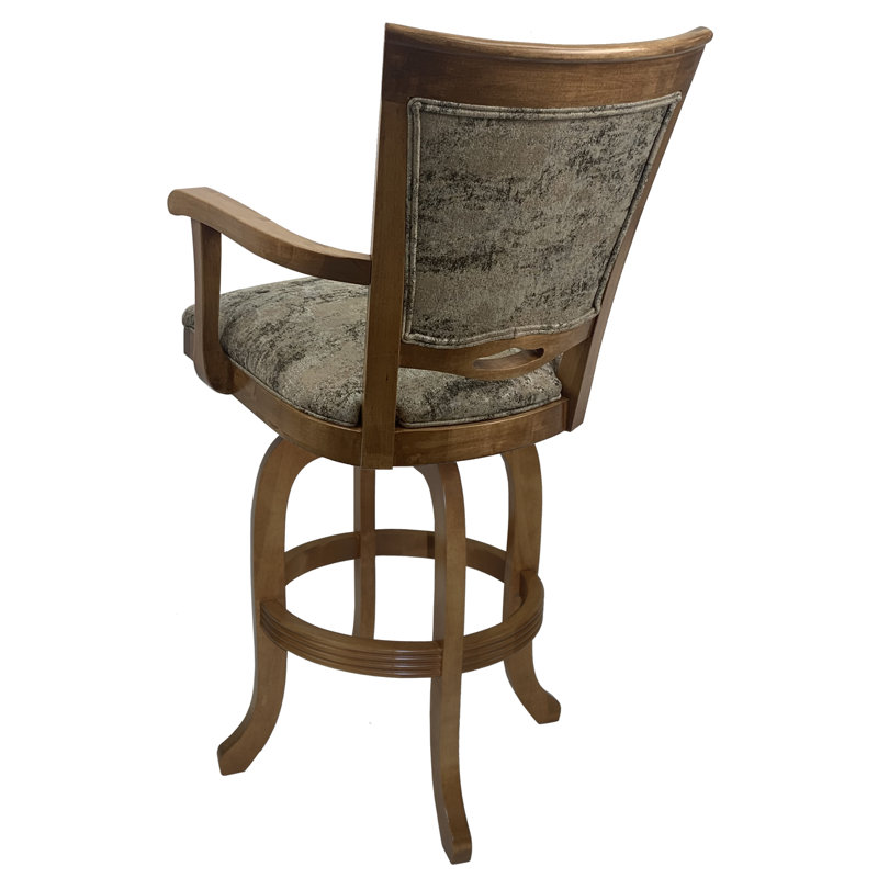 Desert Poet Brown 30" Swivel Solid Wood Counter Bar Stool