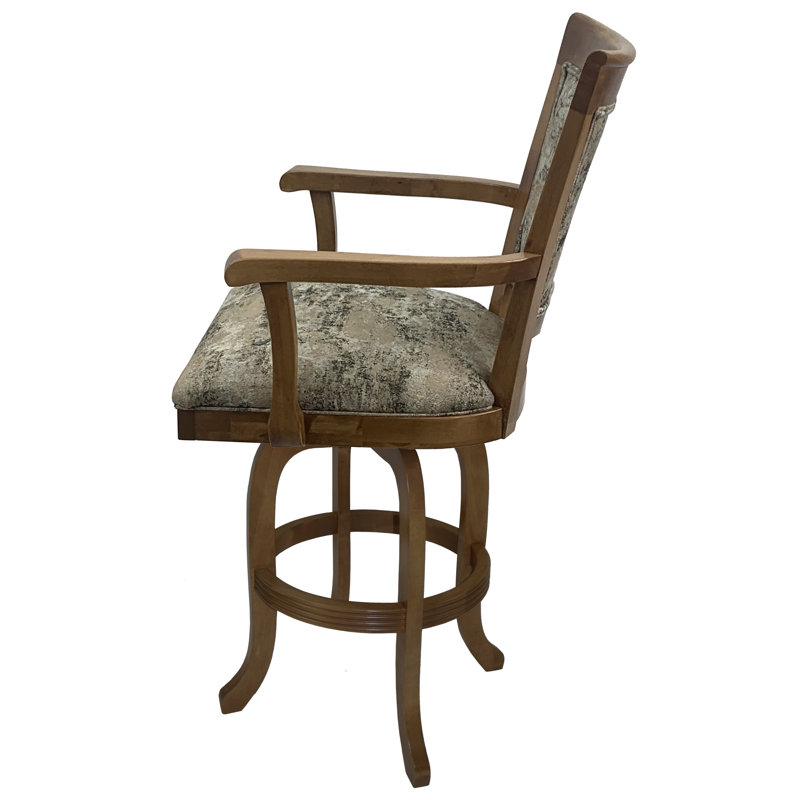 Desert Poet Brown 30" Swivel Solid Wood Counter Bar Stool