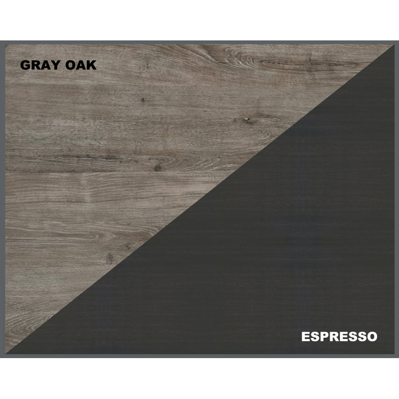 Espresso Wood Corner Desk with Keyboard Tray and Drawer